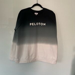 Peloton Men's Ombre Black and White Crewneck Sweater